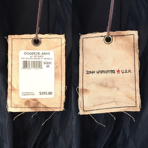 John Varvatos Factory Wrinkled Long Jacket Medium - Picture 5 of 8